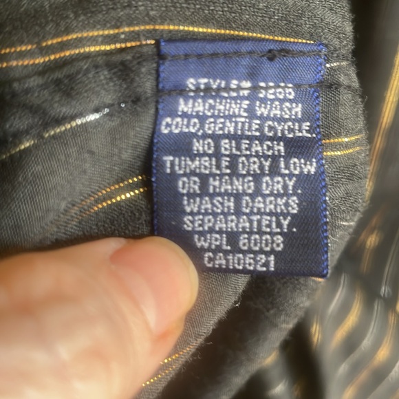 Panhandle Slim Pearl Snap Black With Gold Threading Long Sleeve Shirt Size 16-35 - Picture 9 of 14